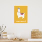 Je bent Llamazing Colorful Llama Poster (Keuken)