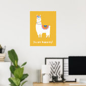 Je bent Llamazing Colorful Llama Poster (Thuiskantoor)
