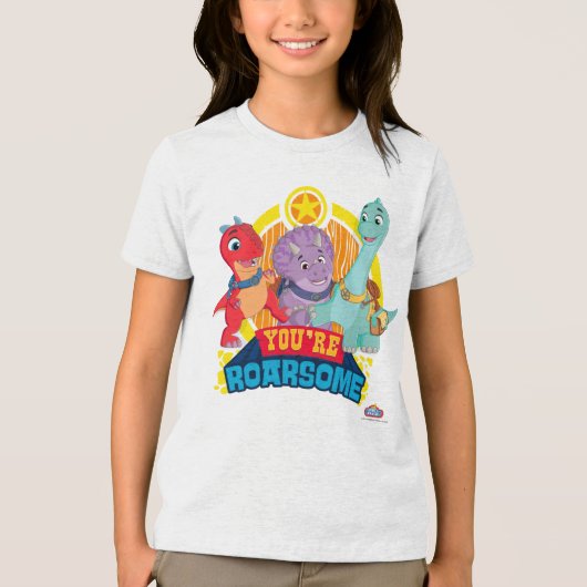 Je bent luidruchtig | Dino Ranch Tri-Blend Shirt (Voorkant)