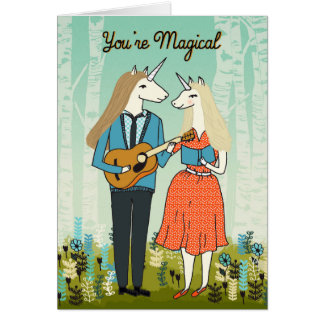 Je bent Magisch - Unicorns in Love Card