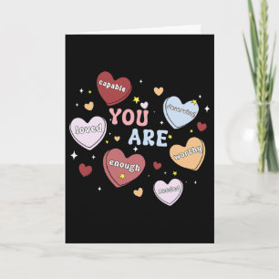Je bent mentale gezondheidsvalentijnshart snoep ps kaart