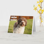 JE BENT ***MET EEN BABY*** WOOF WOW. KAART (Gele Bloem)