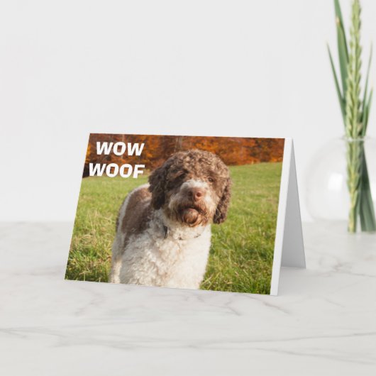 JE BENT ***MET EEN BABY*** WOOF WOW. KAART (Voorkant)