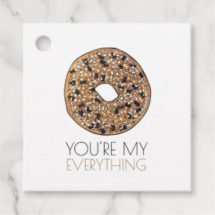 Je bent mijn 'Alles Bagel Breakfast Food Love' Bedankjes Labels