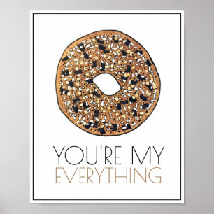 Je bent mijn Alles-Bagel Breakfast Kitchen Art Poster