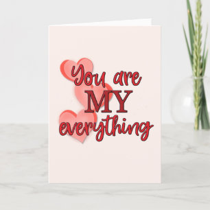 "Je bent mijn alles" Romantische zoete liefde Feestdagen Kaart