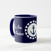 Je bent mijn anker mok | Nautisch geschenk met har (Voorkant links)