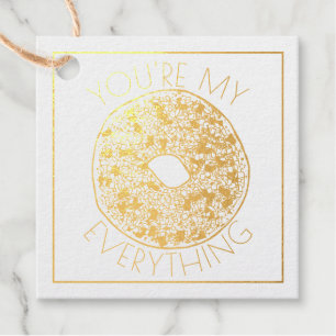 Je bent mijn Bagel Foodie Wedding Favor. Bedankjes Labels