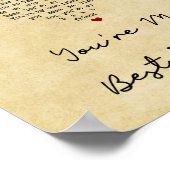 Je bent mijn beste vriend  hartlied Lyric Poster (Hoek)