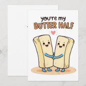 Je bent mijn boter half aangepaste kaart (Voorkant / Achterkant)
