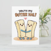 Je bent mijn boter half aangepaste kaart (Staand voorkant)