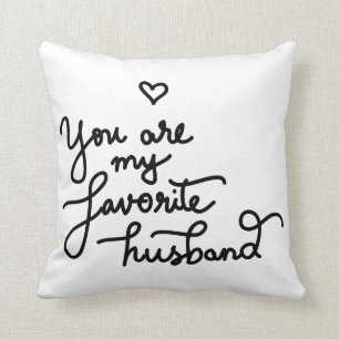 Je bent mijn favoriete Husband Cute Heart Valentij Kussen