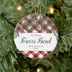 Je bent mijn Forever Vriend Gepersonaliseerd Gecon Keramisch Ornament