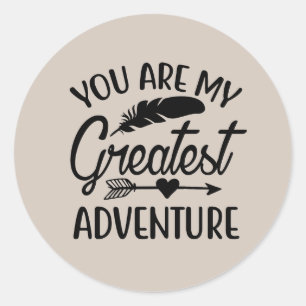 Je bent mijn grootste avontuur. ronde sticker