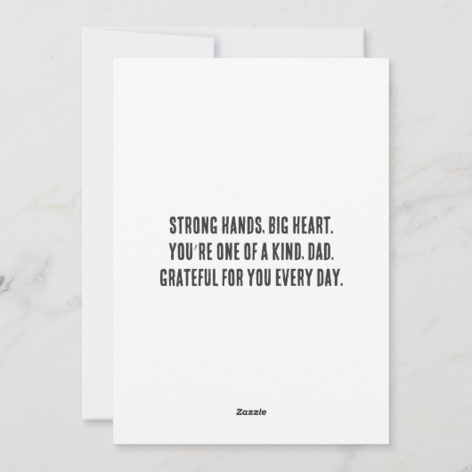 Je bent mijn held, pap Vaderdag Tools Feestdagenkaart (Achterkant)