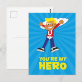 Je bent mijn heldenKaart Briefkaart (Voorkant / Achterkant)