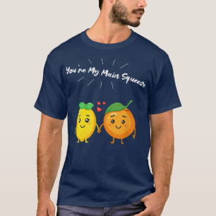 Je bent mijn hoofdplein Oranje Lemon voor vegetari T-shirt