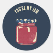 Je bent mijn Jam Custom Jelly Jar Ronde Sticker (Voorkant)