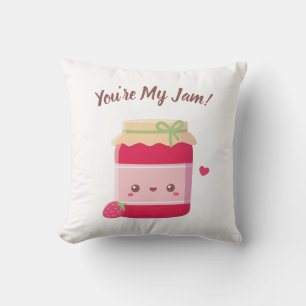 Je bent mijn jam, Cute Strawberry Jam, Room Decor Kussen