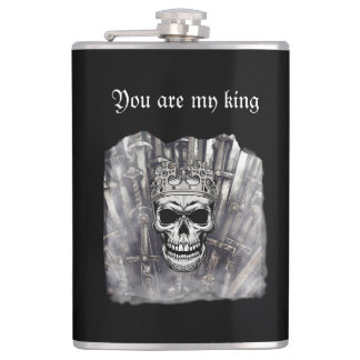 Je bent mijn koning-personaliseerbare gothiek heupfles
