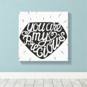 Je bent mijn kostbare canvas afdruk (Insitu (Houten vloer))