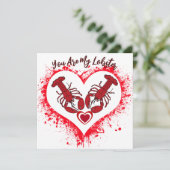 Je bent mijn kreeft Funny Love Jubileum Kaart (Staand voorkant)