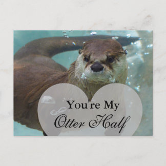 Je bent mijn Otter Half Brown River Otter zwemmen Briefkaart