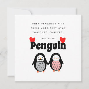 Je bent mijn Penguin Valentijnsdag Kaart