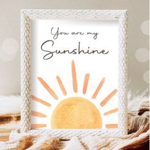 Je bent mijn Sunshine Boho Little Sunshine verjaar Poster