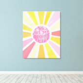 Je bent mijn Sunshine Bright Waterverf Baby Gift Canvas Afdruk (Insitu (Houten vloer))