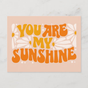 Je bent mijn Sunshine Groovy Grafisch Briefkaart
