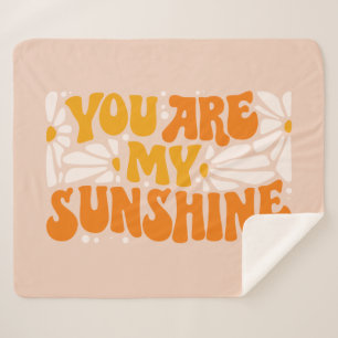 Je bent mijn Sunshine Groovy Grafisch Sherpa Deken