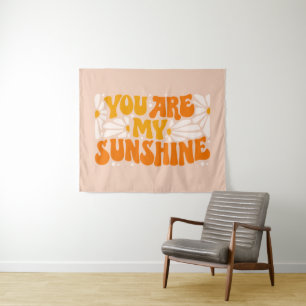 Je bent mijn Sunshine Groovy Grafisch Wandkleed