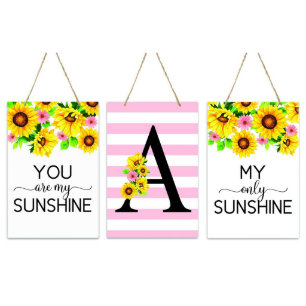 Je bent mijn Sunshine Monogram Wall Sign Set