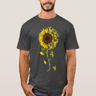 Je bent mijn Sunshine Motorcycle Sunflower Hippie T-shirt