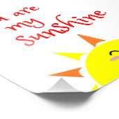 Je bent mijn Sunshine Nursery Print Foto Afdruk (Hoek)
