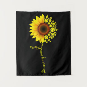 Je bent mijn Sunshine Sunflower Softball Wandkleed