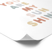 Je bent mijn Sunshine Waterverf Nursery Poster (Hoek)