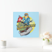 Je bent mijn superheld vierkante klok (Huis)