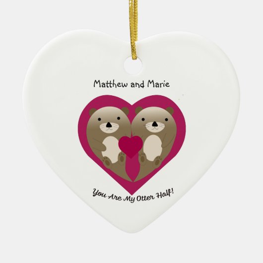 Je bent mijn tweede helft keramisch ornament (Voorkant)