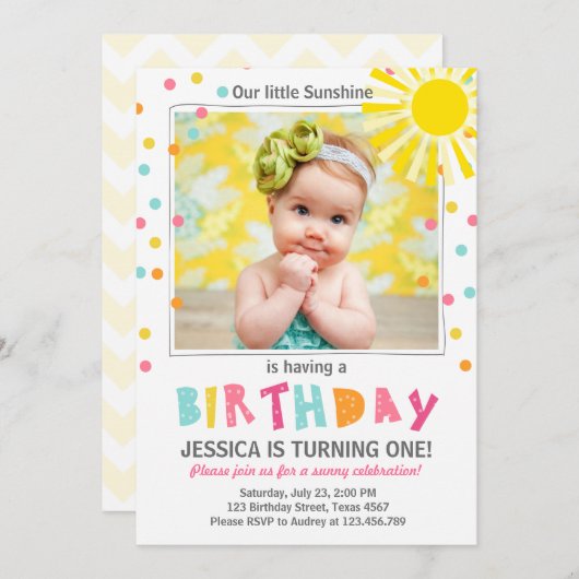 Je bent mijn uitnodiging voor zonnige verjaardag G (Voorkant / Achterkant)