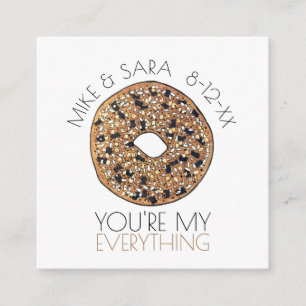 Je bent mijn Verloving van alles-Bagel Wedding Informatiekaartje