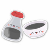 Je bent mijn vriend, soja en sushi koppels sticker (Voorkant)