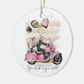 Je bent mijn wereld | Coupure motorfiets Keramisch Ornament (Links)