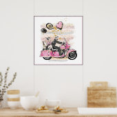 Je bent mijn wereld | Coupure motorfiets Poster (Keuken)