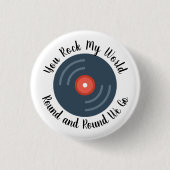 Je bent mijn wereld rond en rond ronde button 3,2 cm (Voorkant)