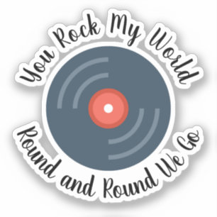 Je bent mijn wereld rond en rond sticker