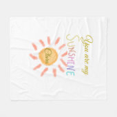 je bent mijn zonnegeel oranje zonnestralen , voeg fleece deken (Voorkant (Horizontaal))