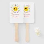 je bent mijn zonnegeel oranje zonnestralen , voeg  handwaaier (Voorkant en achterkant)