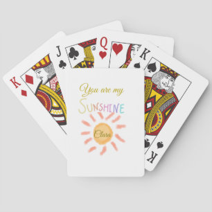 je bent mijn zonnegeel oranje zonnestralen , voeg  pokerkaarten